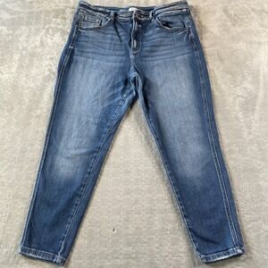 KanCan Signature Jeans Womens 34 Blue Kurvy Ultra High Rise Ankle Skinny Denim